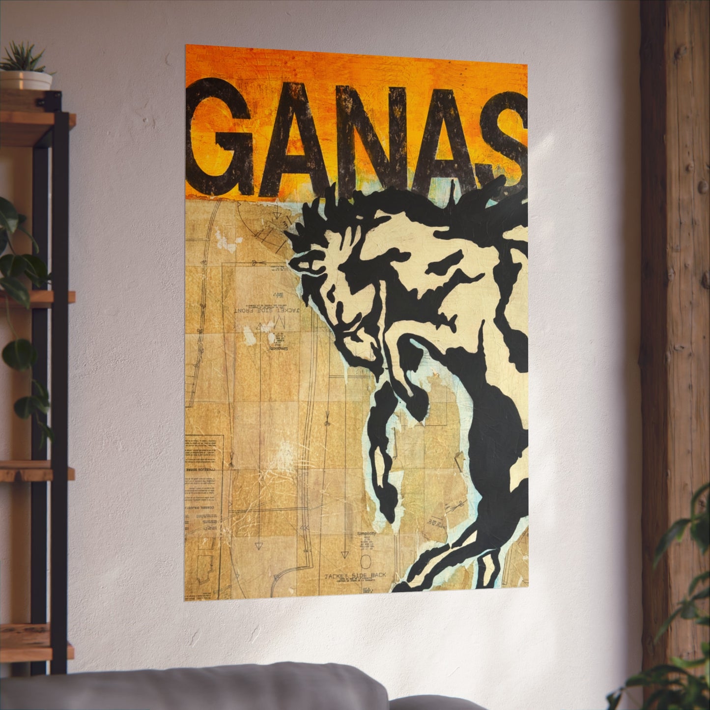 Ganas Western Print