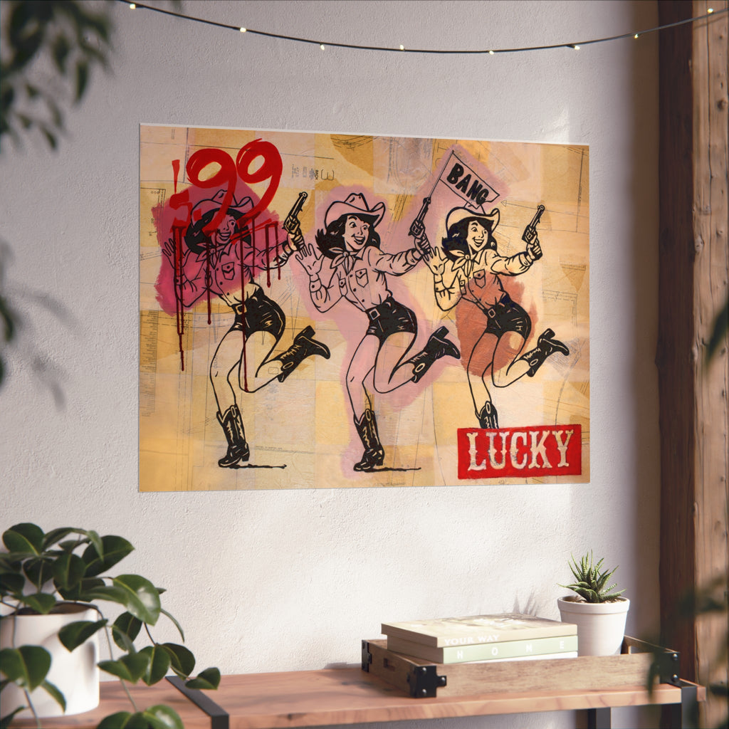 Cowgirl Roulette Limited Print Jess Sinclair-Sands Art