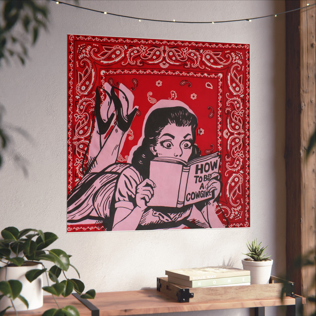 Bandana Print: Trading Pearls for Spurs Print Jess Sinclair-Sands Art