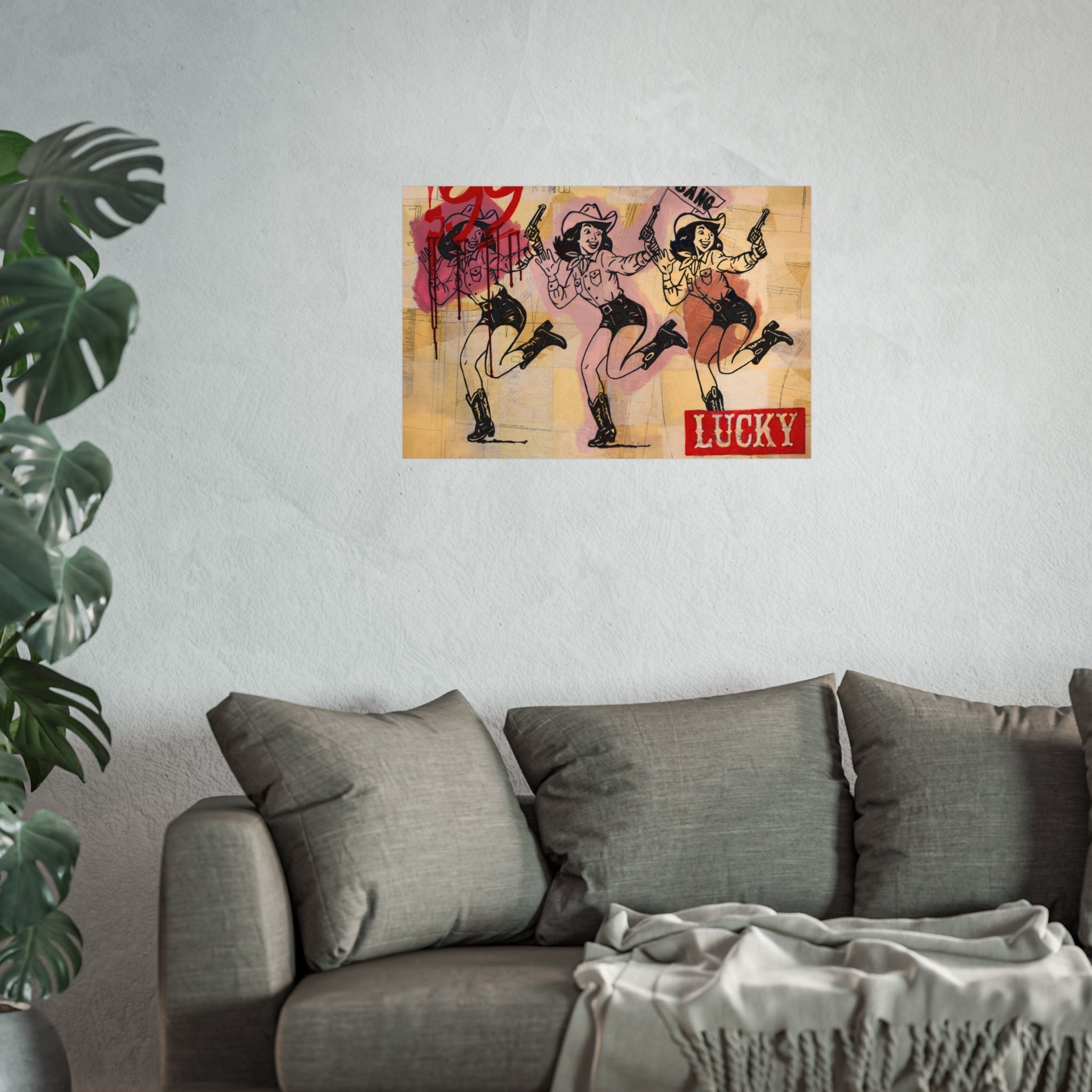 Cowgirl Roulette Limited Print Jess Sinclair-Sands Art