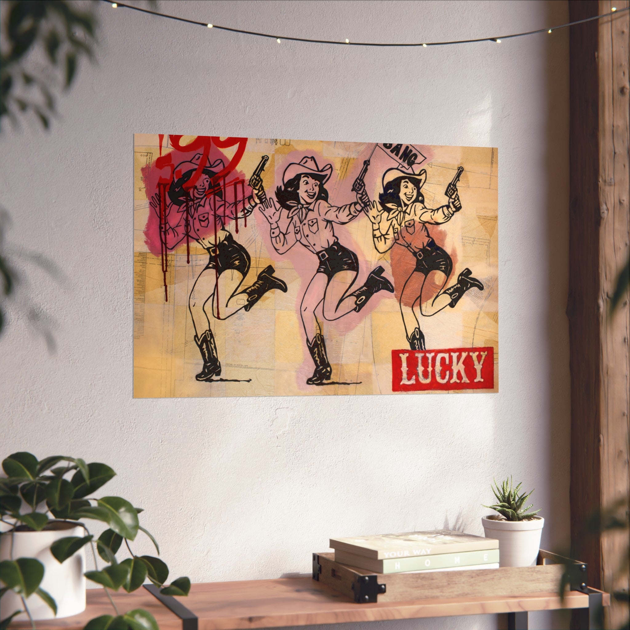 Cowgirl Roulette Limited Print Jess Sinclair-Sands Art