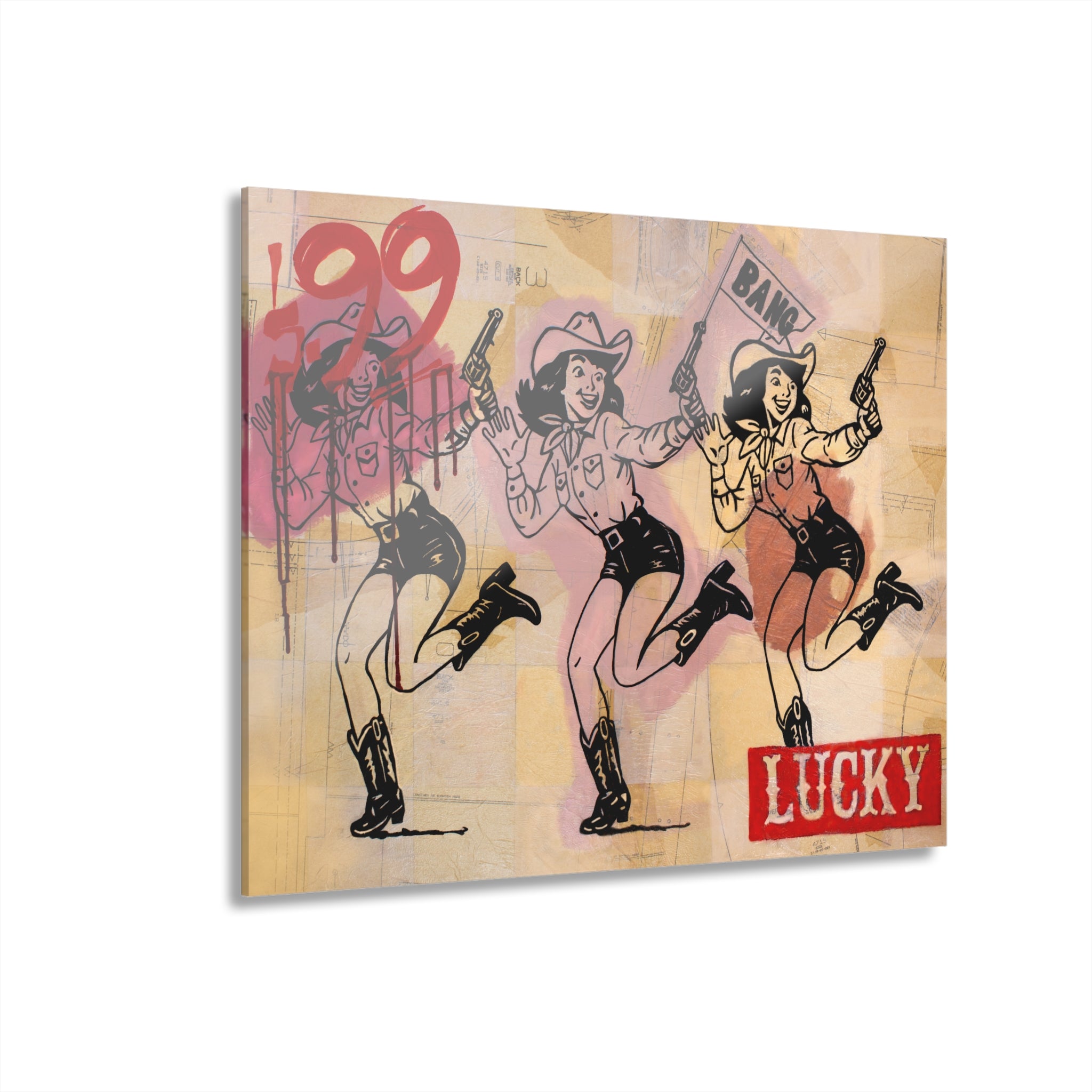 Cowgirl Roulette French Cleat Hanging Print Jess Sinclair-Sands art