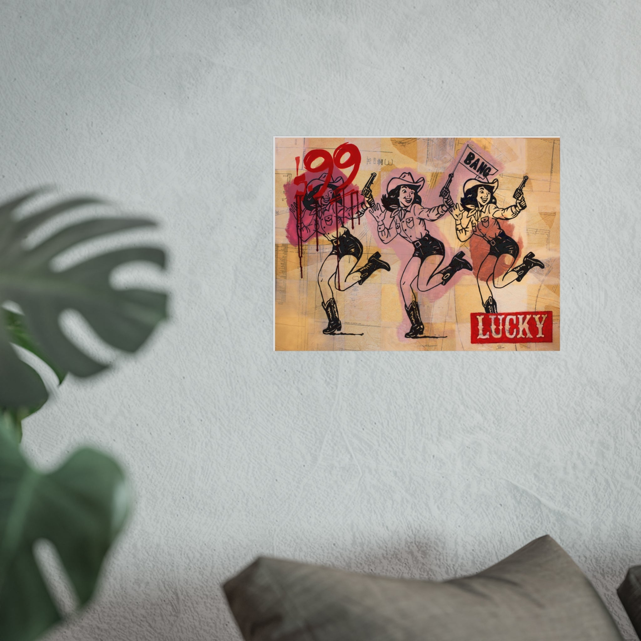 Cowgirl Roulette Limited Print Jess Sinclair-Sands Art