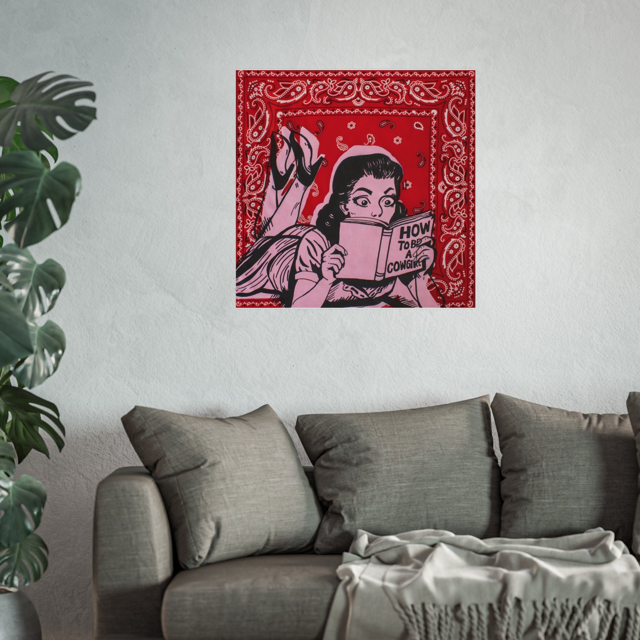 Bandana Print: Trading Pearls for Spurs Print Jess Sinclair-Sands Art