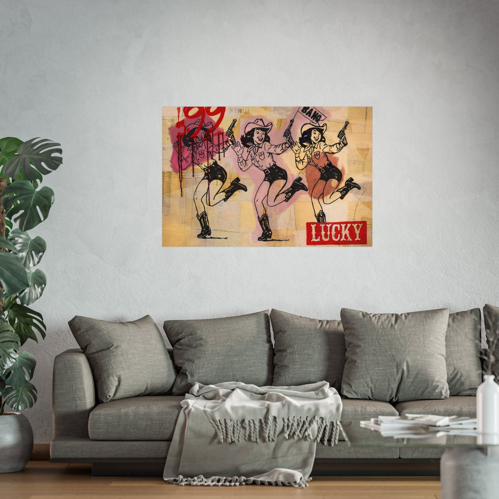 Cowgirl Roulette Limited Print Jess Sinclair-Sands Art