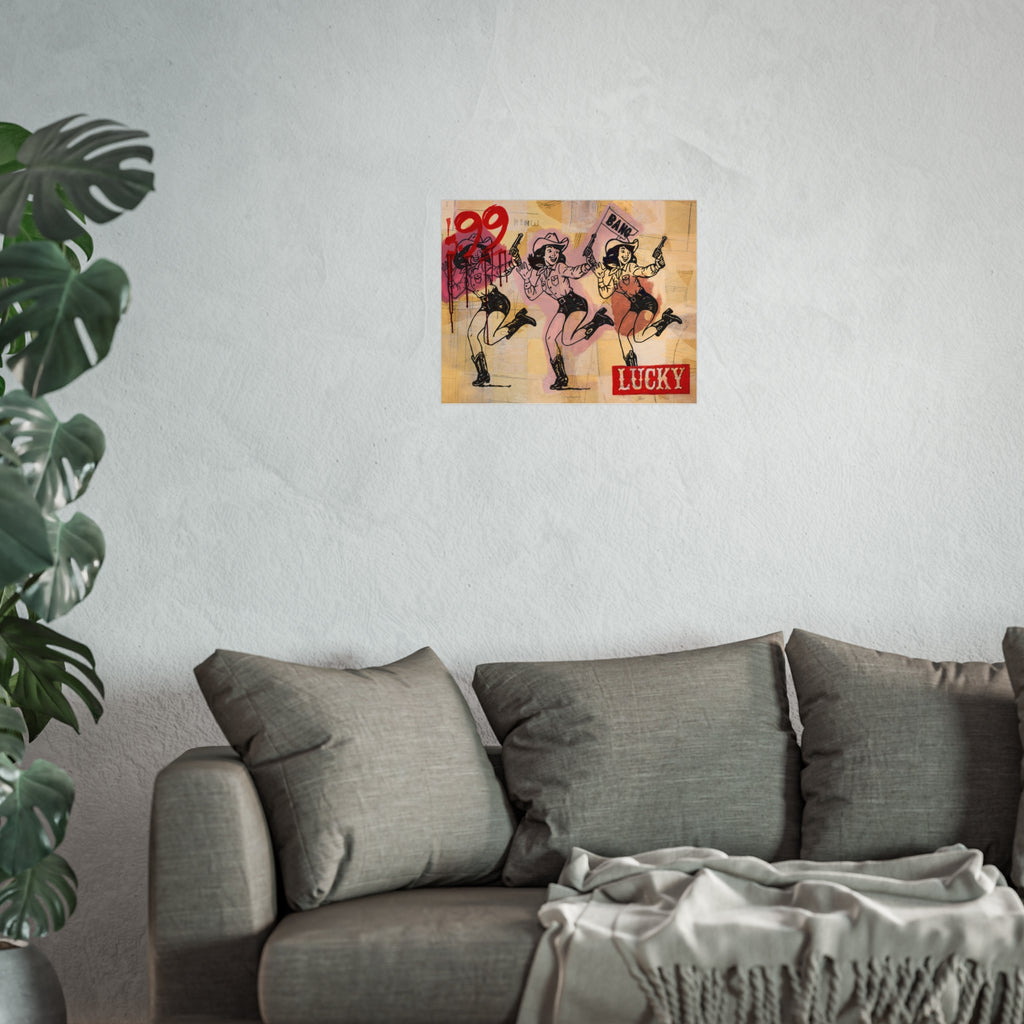 Cowgirl Roulette Limited Print Jess Sinclair-Sands Art