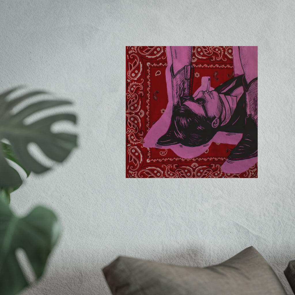 Bandana Print: These Boots Are Made For Walking Print Jess Sinclair-Sands Art