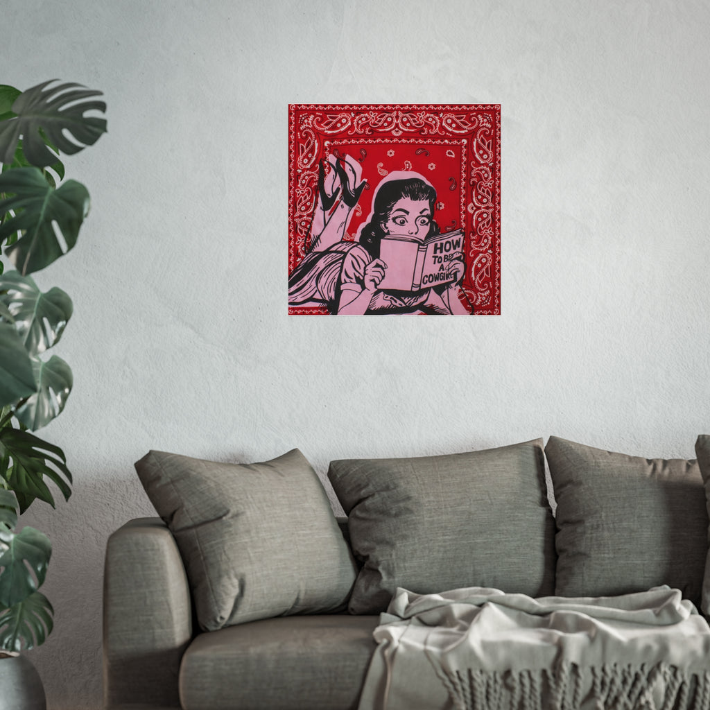 Bandana Print: Trading Pearls for Spurs Print Jess Sinclair-Sands Art