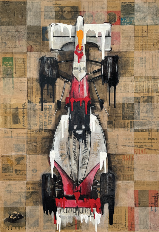 Senna Vintage F1 Marlboro Car Limited Print Jess Sinclair-Sands Art
